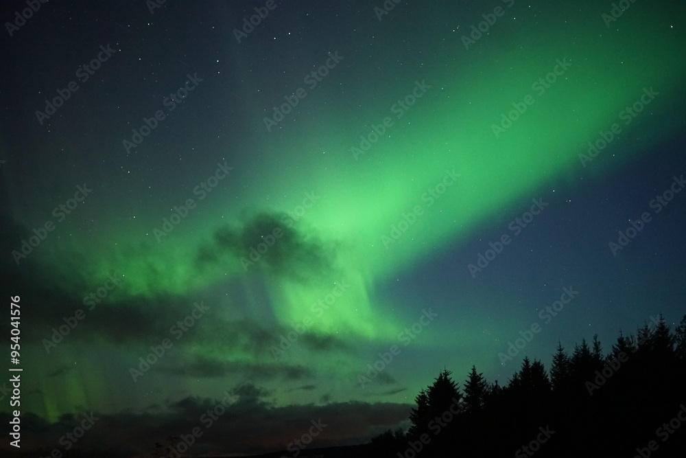 aurora borealis over the mountains aurora borealis over the mountains