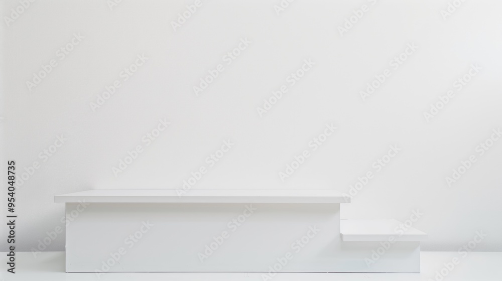 Sunlit White Cube on Wooden Floor, bathed in warm natural light. Sunlit White Cube on Wooden Floor, bathed in warm natural light.