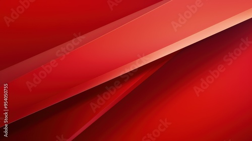 A vibrant abstract design featuring smooth gradients and dynamic shapes in shades of red, ideal for backgrounds or graphics.