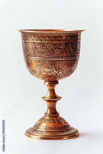 Chalice: Ancient Copper Chalice Symbolizing Ceremony and Communion