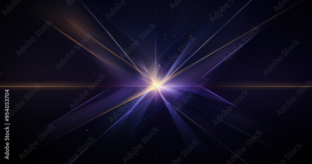 A vibrant, abstract digital background featuring light rays and a central glow, ideal for tech or creative projects.
