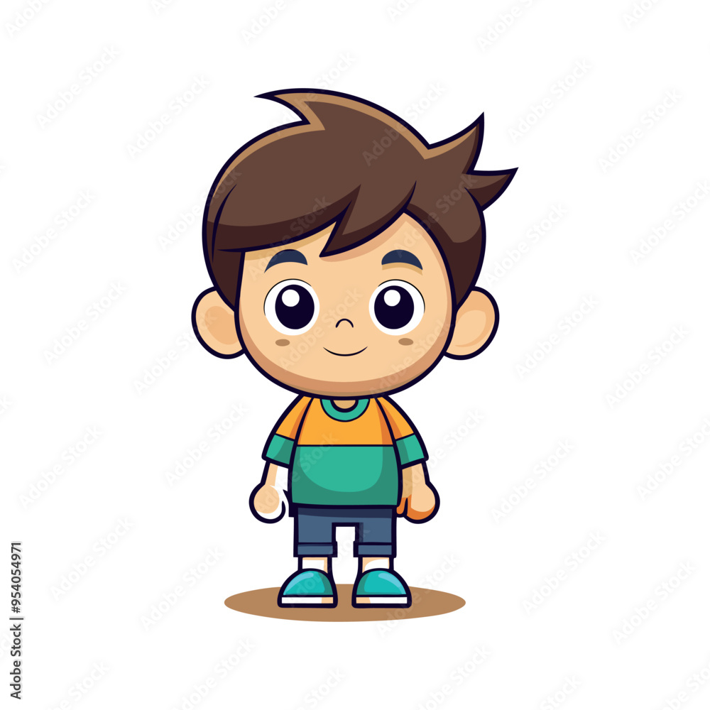 cute boy cartoon illustration cute boy cartoon illustration