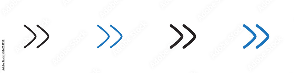 Arrow icon Vector set outline