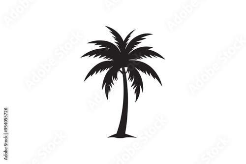 Wallpaper Mural Coconut Palm tree silhouette vector illustration, Coconut tree silhouette, coconut tree silhouette png Torontodigital.ca