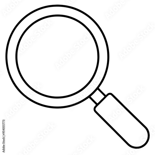 Magnifier Iconline art Vector Design