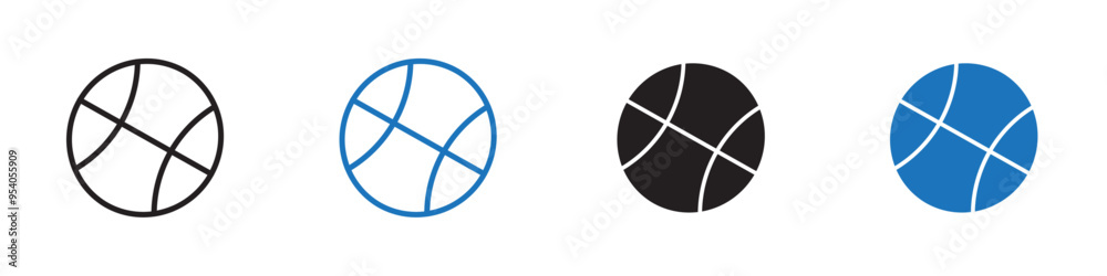 Basket ball icon Vector set outline Basket ball icon Vector set outline