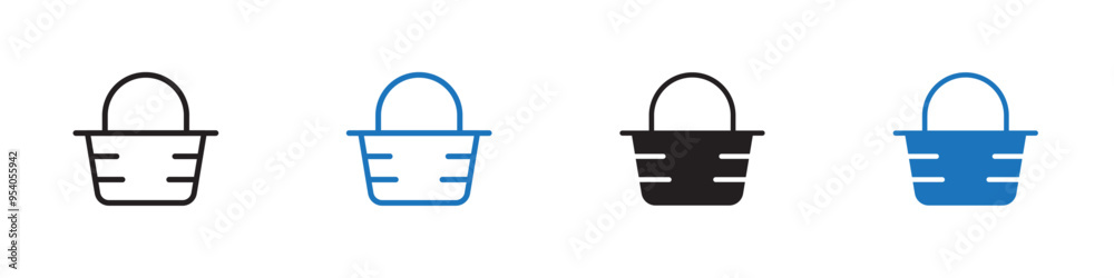 Basket icon Vector set outline Basket icon Vector set outline