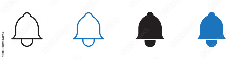 Bell icon Vector set outline Bell icon Vector set outline