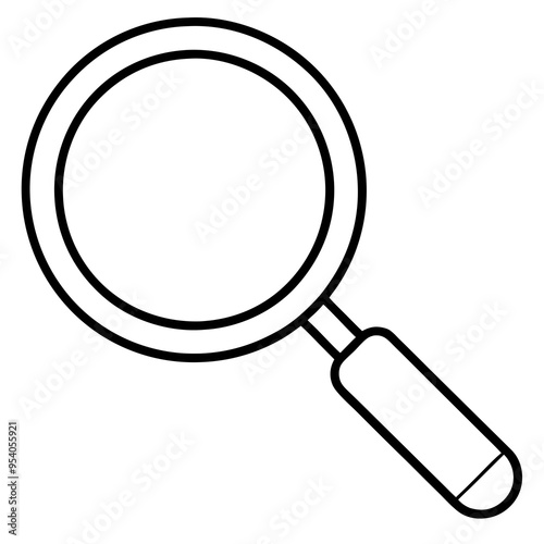 Magnifier Iconline art Vector Design