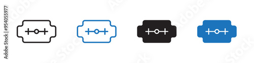 Blade icon Vector set outline