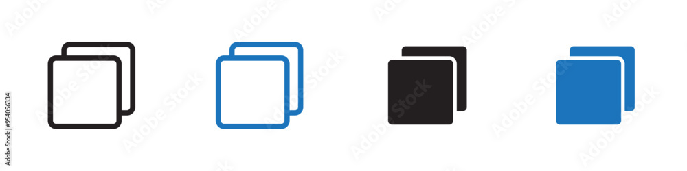 Copy icon Vector set outline Copy icon Vector set outline