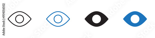 Eye icon Vector set outline