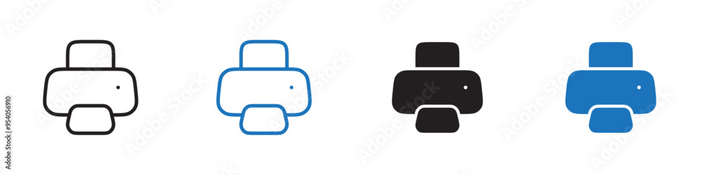 Printer icon Vector set outline Printer icon Vector set outline