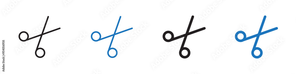 Scissors icon Vector set outline Scissors icon Vector set outline