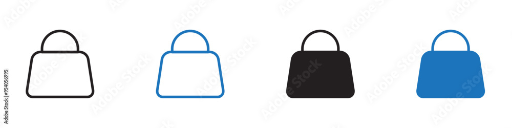 Shopping bag icon Vector set outline Shopping bag icon Vector set outline