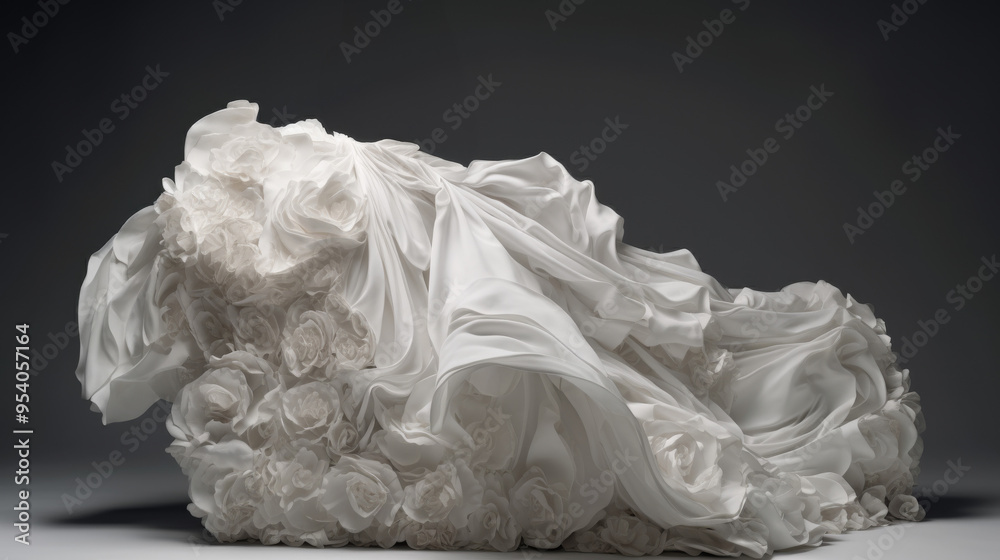 Obraz premium Elegant Flowing Fabric Digital Overlays for Maternity Photography | Multi-Color Collection | Flying Fabric Gowns | Studio Overlays