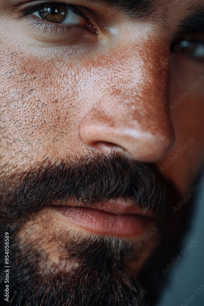 beard of a middle aged man close up Generative AI beard of a middle aged man close up Generative AI