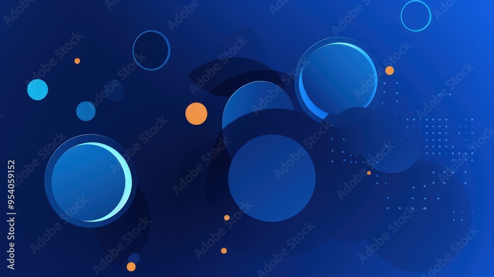 A modern abstract design featuring circular shapes and dots in various shades of blue and orange, suitable for digital backgrounds. A modern abstract design featuring circular shapes and dots in various shades of blue and orange, suitable for digital backgrounds.