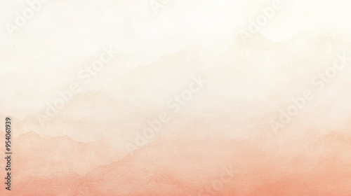 Soft Muted Watercolor Ombre Gradient, Smooth Transition, Pale Peach Light Beige, Calming Elegant Background Backdrop Wallpaper