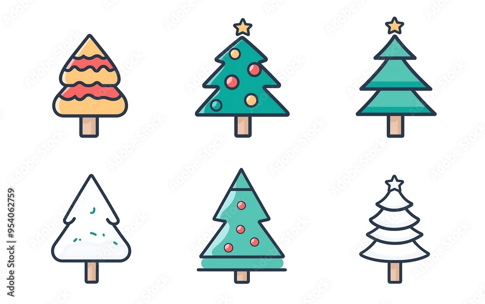 christmas tree clip art, illustration , simple, minimalism, flat color, vector illustration christmas tree clip art, illustration , simple, minimalism, flat color, vector illustration