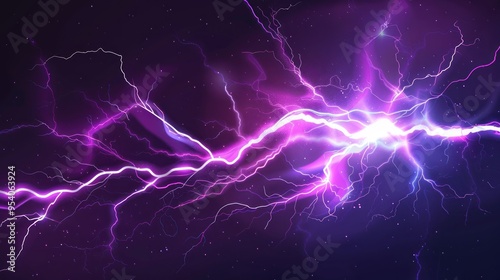 Wallpaper Mural Purple Lightning Strike Abstract Background Torontodigital.ca