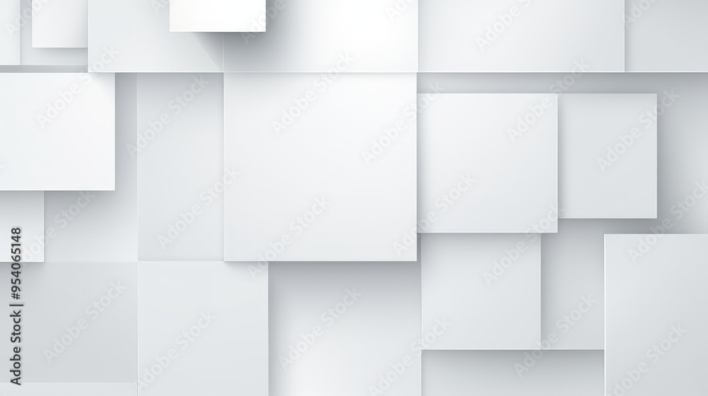 A modern abstract design featuring overlapping white squares and rectangles, creating a clean, minimalist aesthetic. A modern abstract design featuring overlapping white squares and rectangles, creating a clean, minimalist aesthetic.