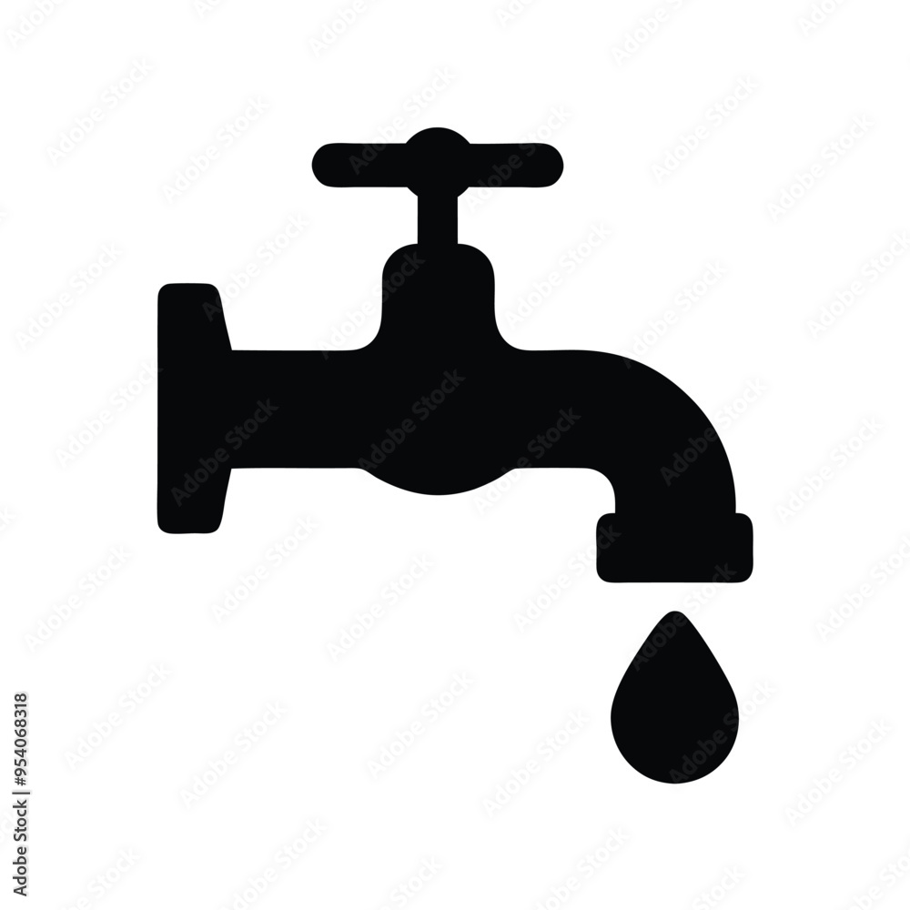 a tap vector icon, vector silhouette clipart, isolated white background, a tap vector icon, vector silhouette clipart, isolated white background,