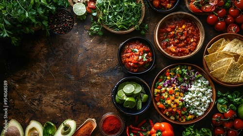 Mexican Food Ingredients  with Copy Space photo