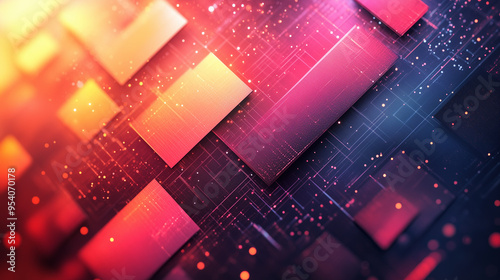 A soft, gradient background with abstract geometric patterns and minimalistic lines, ideal for modern tech presentations.