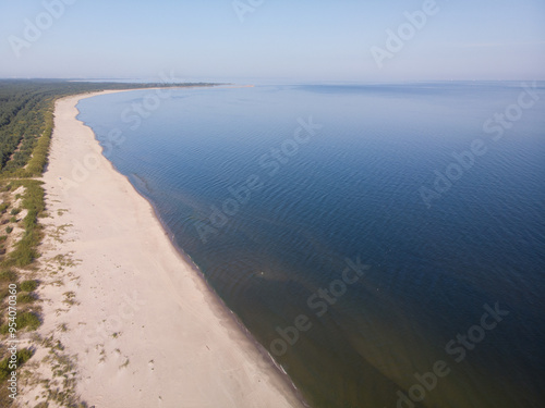 Plaża nad Morzem Bałtyckim w Zatoce Gdańskiej/The beach by the Baltic Sea in Gdansk Bay, Pomerania, Poland