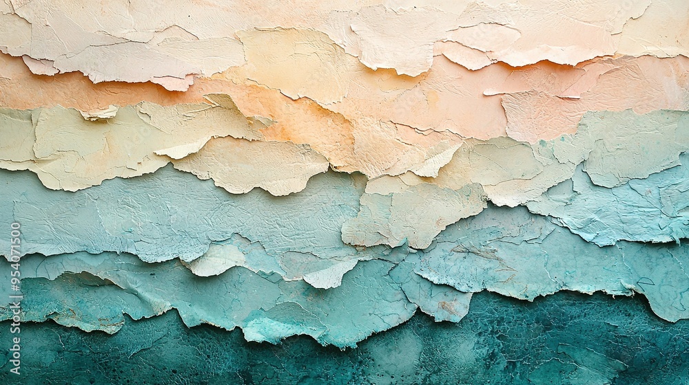 A close-up of an artwork resembles chipped-off paint A close-up of an artwork resembles chipped-off paint