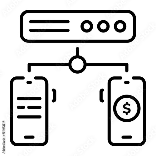 A linear style icon of provision server 