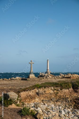 Normandy sea lighthouse panorama French La Manche