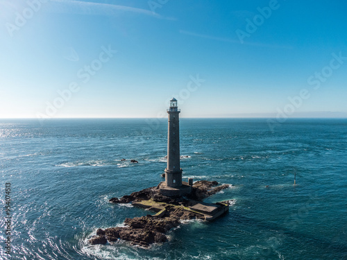 Phare de la Hague, Goury Lighthouse, Normandy sea, France