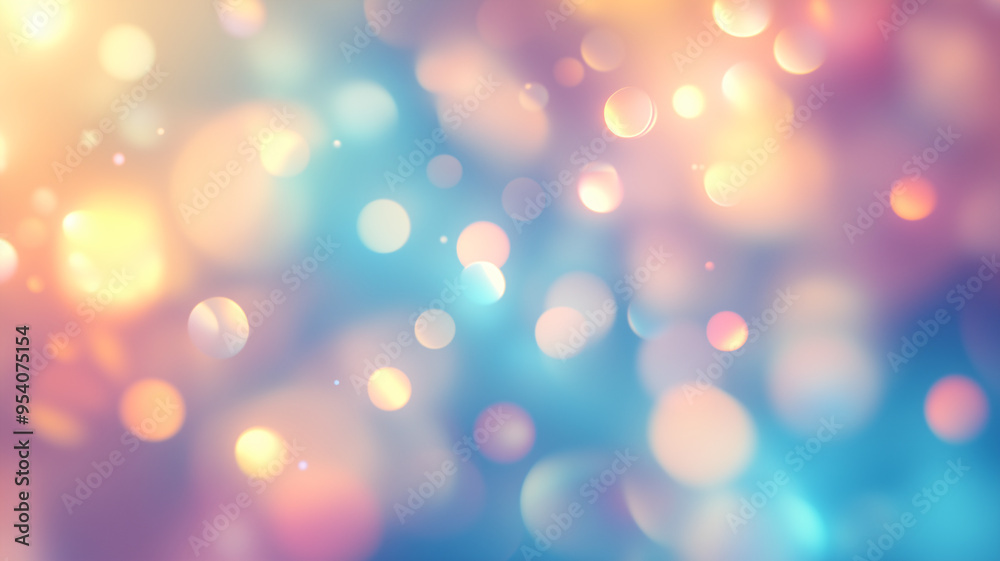 Pastel bokeh effect with abstract light orbs and soft gradient hues Pastel bokeh effect with abstract light orbs and soft gradient hues
