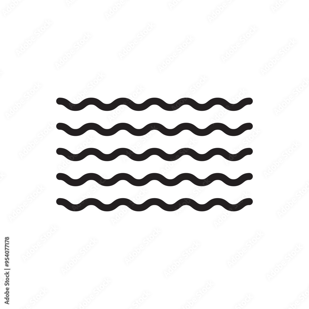 Vector water waves. wavy zigzag lines. Vector zigzag lines and waves, wavy pattern. Black curved lines pattern in abstract style. Vector illustration Vector water waves. wavy zigzag lines. Vector zigzag lines and waves, wavy pattern. Black curved lines pattern in abstract style. Vector illustration