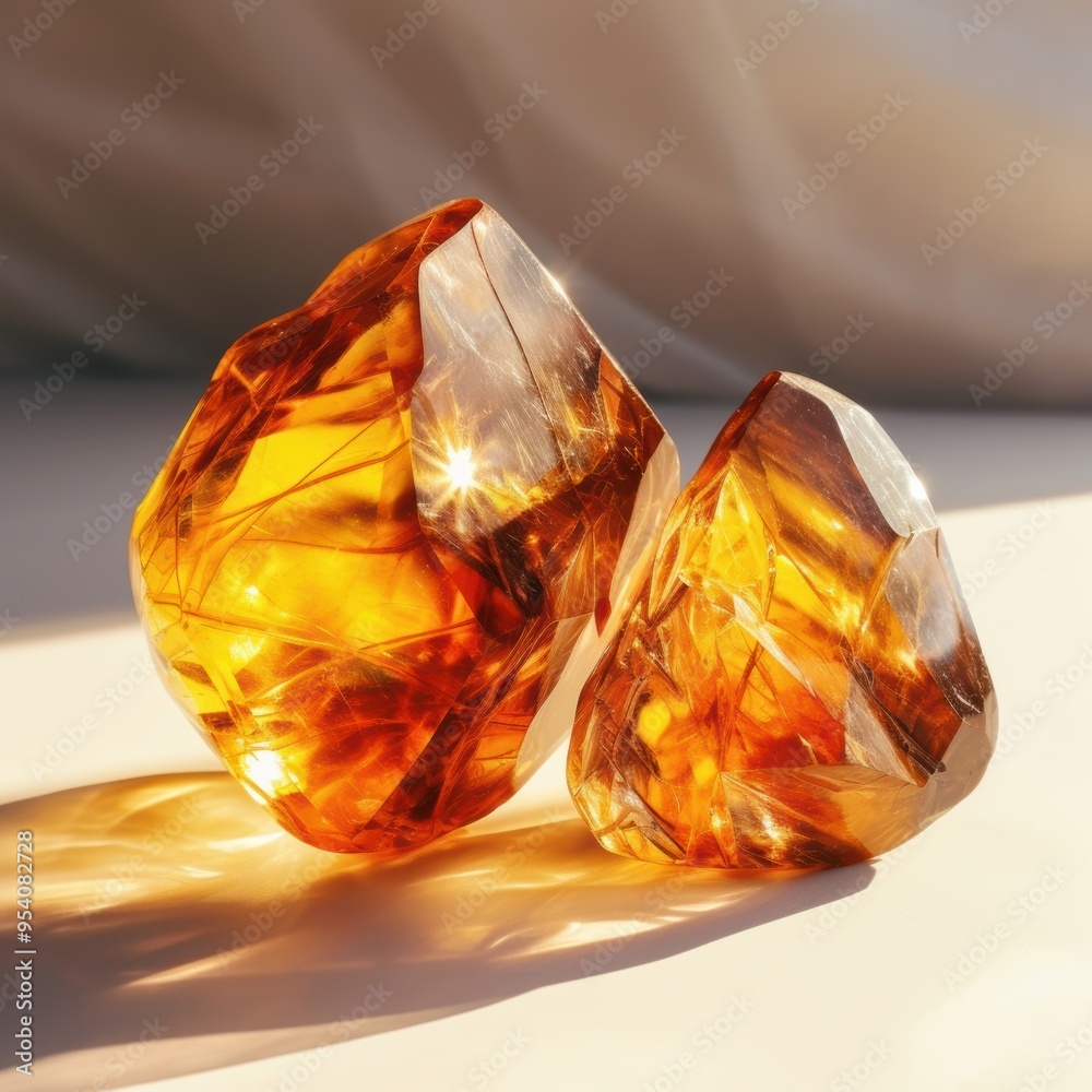 This is a beautiful amber stone with beautiful natural patterns on a white background This is a beautiful amber stone with beautiful natural patterns on a white background