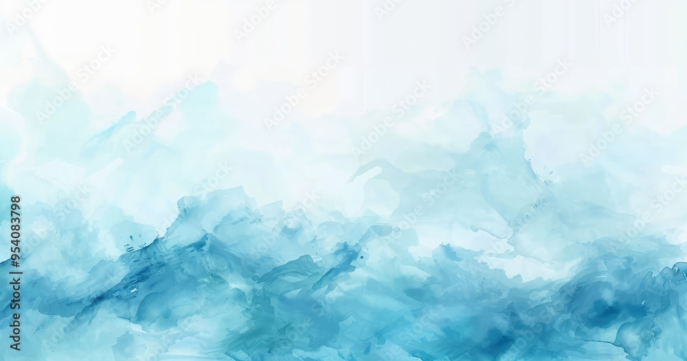 A serene watercolor abstract depicting gentle waves in shades of blue, evoking a calming oceanic atmosphere. A serene watercolor abstract depicting gentle waves in shades of blue, evoking a calming oceanic atmosphere.