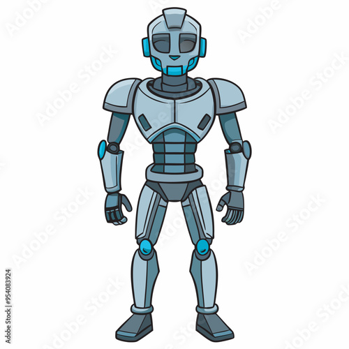 Adobe Illustrator Artwork of armored robot