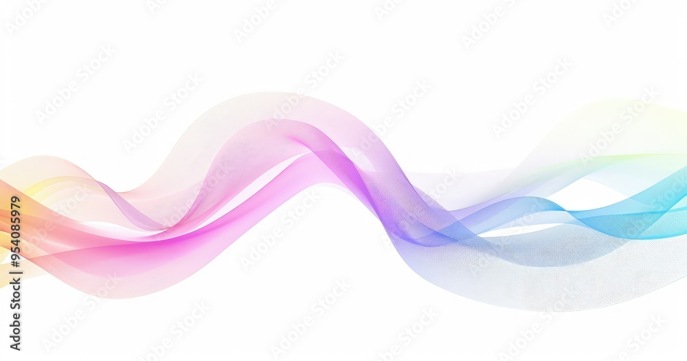 A soft, flowing abstract design featuring vibrant colors that blend seamlessly isolated on white background, evoking a sense of motion and tranquility. A soft, flowing abstract design featuring vibrant colors that blend seamlessly isolated on white background, evoking a sense of motion and tranquility.