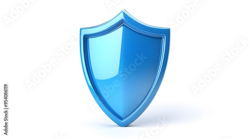 Free Download Shield depicting protection. shield 3d icon. Protection, defense and security concept symbol: blue shield on isolated on white background - GFXLoad