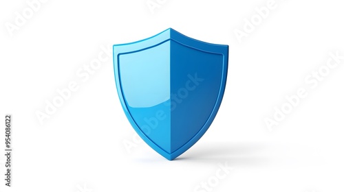 Free Download Shield depicting protection. shield 3d icon. Protection, defense and security concept symbol: blue shield on isolated on white background - GFXLoad