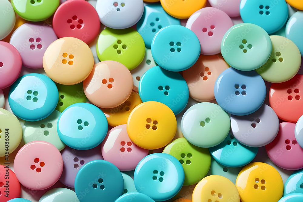 Pastel color buttons seamless background, Generated by Ai Pastel color buttons seamless background, Generated by Ai