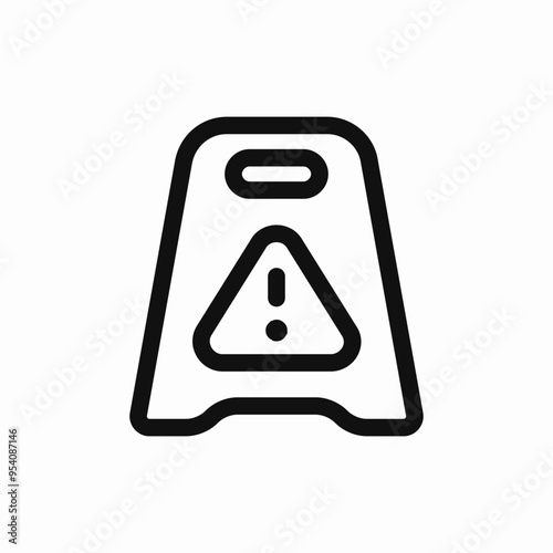 caution wet floor stand sign icon