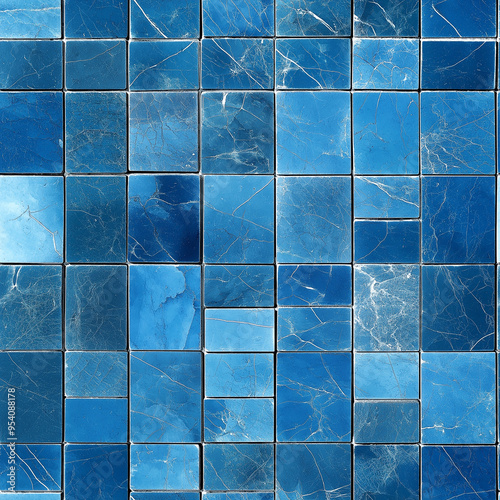 seamless blue tiles texture
