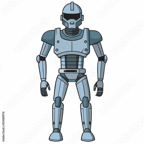 Adobe Illustrator Artwork of armored robot