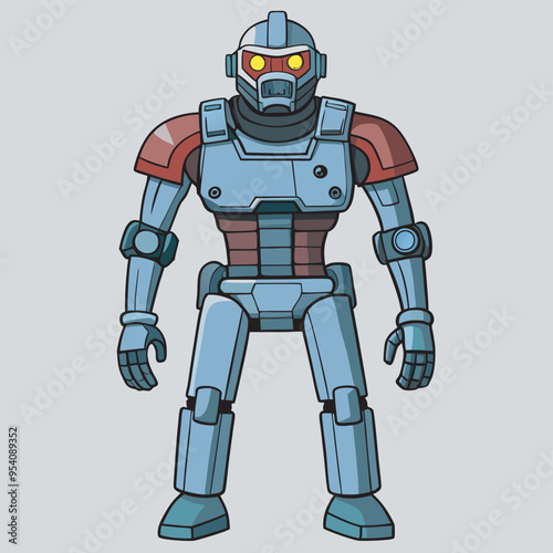 Adobe Illustrator Artwork of armored robot
