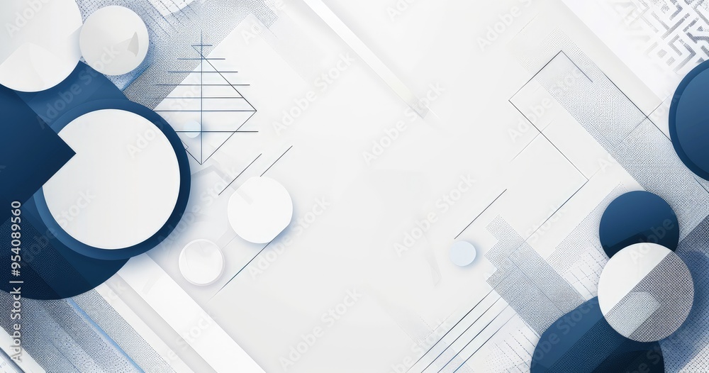 Naklejka premium A modern abstract design featuring geometric shapes and a clean layout, suitable for backgrounds or digital presentations.