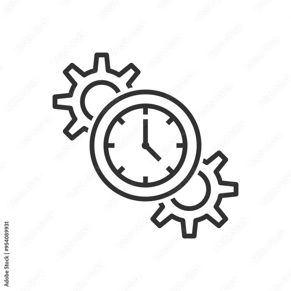 Clock Management Icon - Time Settings Icon Clock Management Icon - Time Settings Icon