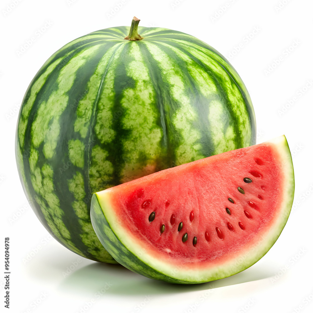 watermelon with slice watermelon with slice